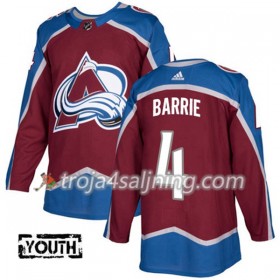 Colorado Avalanche tröja Tyson Barrie 4 Adidas 2017-2018 Burgundy Röd Authentic - NHL Tröjor Barn